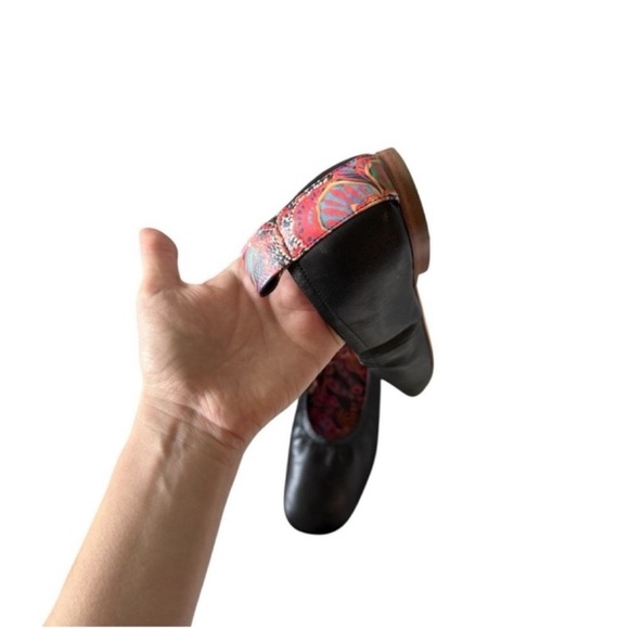 JOHNNY WAS JADE BALLET Black Leather FLAT Loefer - Picture 7 of 16